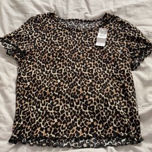American eagle cheetah print shirt